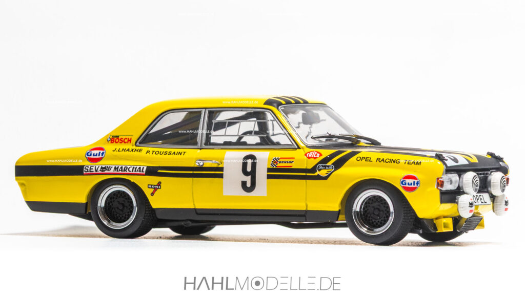 Opel Commodore A, Limousine, Team Opel/Steinmetz, 24h Spa 1970, gelb/schwarz, Minichamps , hahlmodelle.de