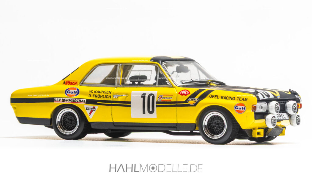 Opel Commodore A, Limousine, Team Opel/Steinmetz, 24h Spa 1970, gelb/schwarz, Minichamps , hahlmodelle.de