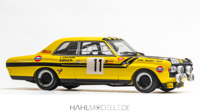 Opel Commodore A, Limousine, Team Opel/Steinmetz, 24h Spa 1970, gelb/schwarz, Minichamps , hahlmodelle.de